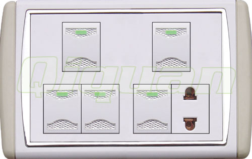 五位单控开关带一位插座