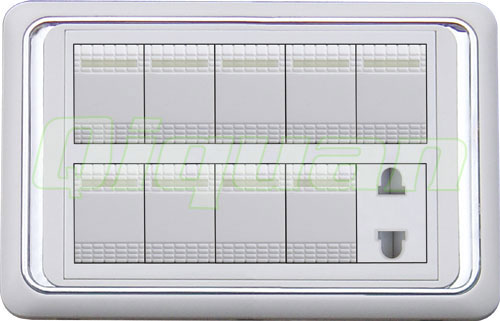 九位单控开关带一位插座