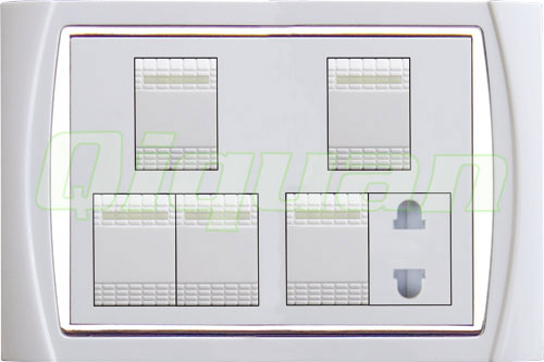 5 gang switch with 1 socket